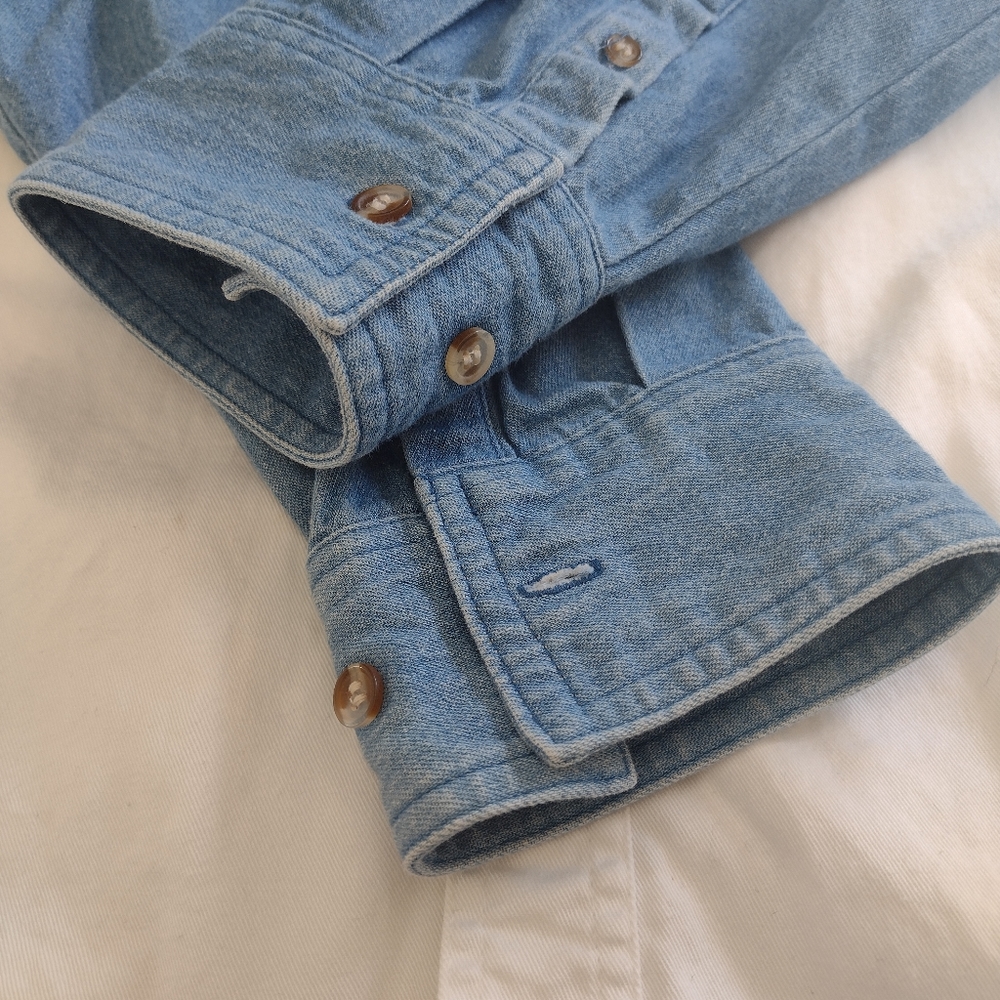 XL Express Riders vintage western shirt in lite & dark blue & white. Pre… - Picture 8 of 9